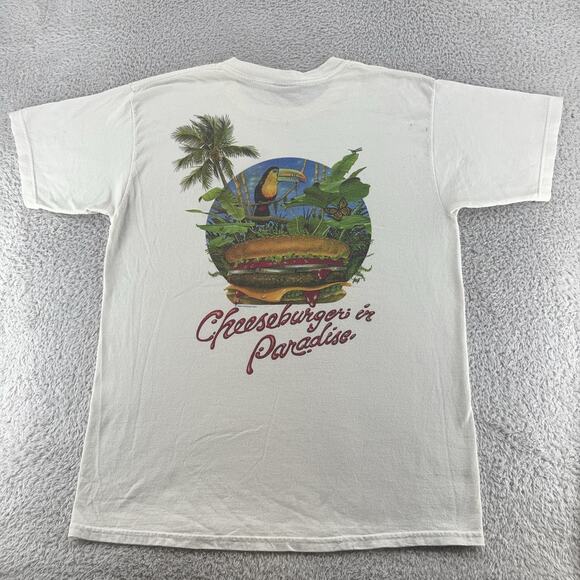 vtg Margaritaville Cheeseburger in Paradise Shirt L Caribbean Soul Nature Sunset - Picture 2 of 11